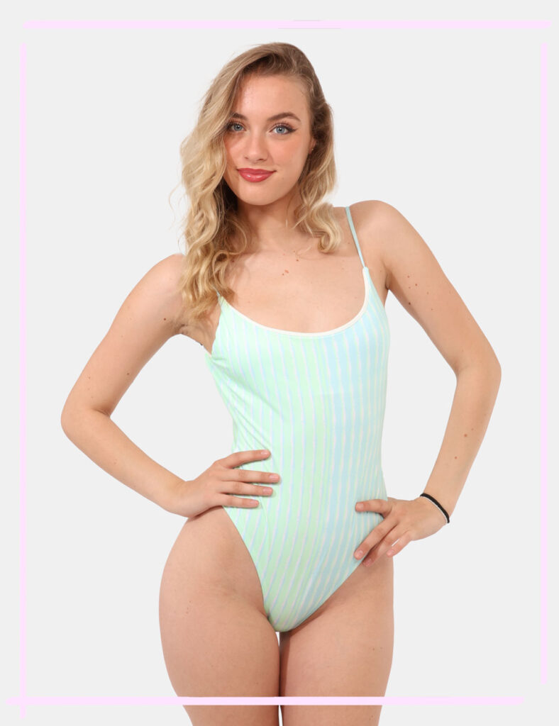 Costume intero F**K Azzurro taglia S