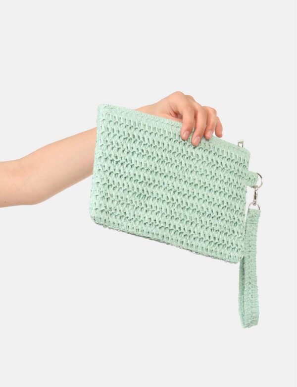 Pochette F**K Azzurro taglia U - L’articolo appartiene al campionario esclusivo di stagione: pezzo unico.Cod. art. FK25 A059