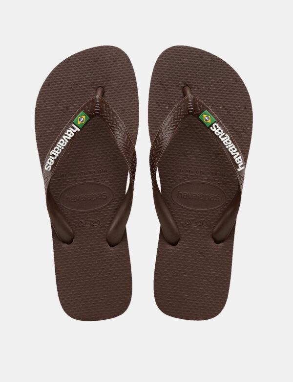 Infradito Havaianas Marrone - Cod. art. HAV BRASIL LOGO OZVi ricordiamo che tutti i nostri articoli sono originali.