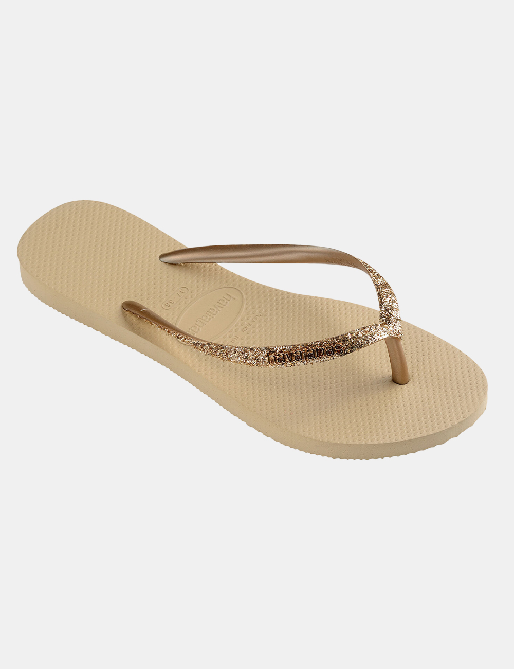 HAV-SLIM-GLITTER-II-OZ_SAND-GOLDEN-LIGHT-METALICO_PE25_1 Infradito Havaianas Oro - Cod. art. HAV SLIM GLITTER II OZVi ricordiamo che tutti i nostri articoli sono originali.