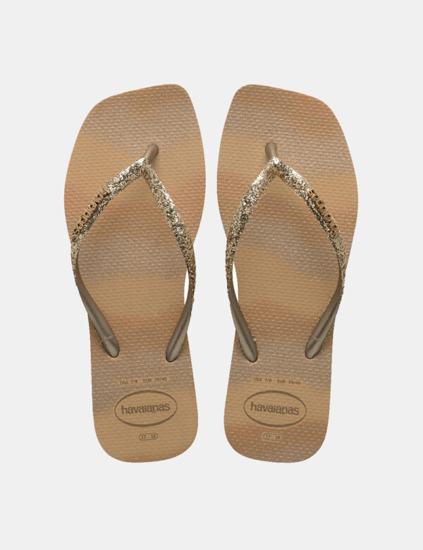Infradito Havaianas Oro - Cod. art. HAV SLIM SQUARE GL P OZVi ricordiamo che tutti i nostri articoli sono originali.