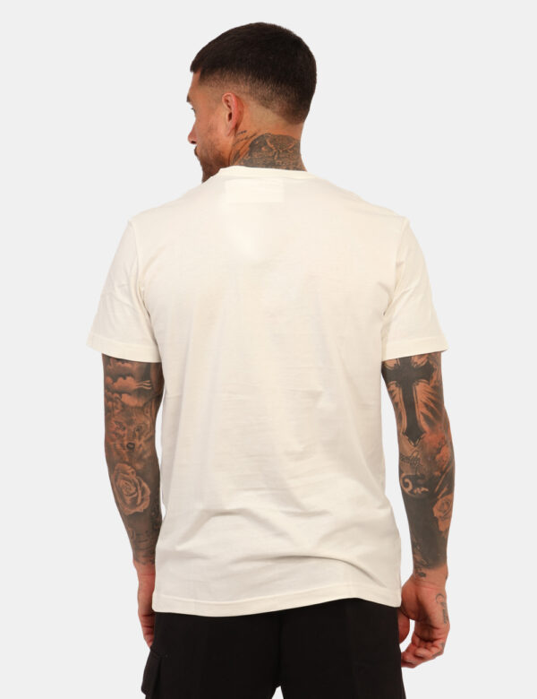 T-shirt Calvin Klein Bianco - T-shirt classica su base bianco con stampa logo brand nera. La vestibilità è morbida e regolar
