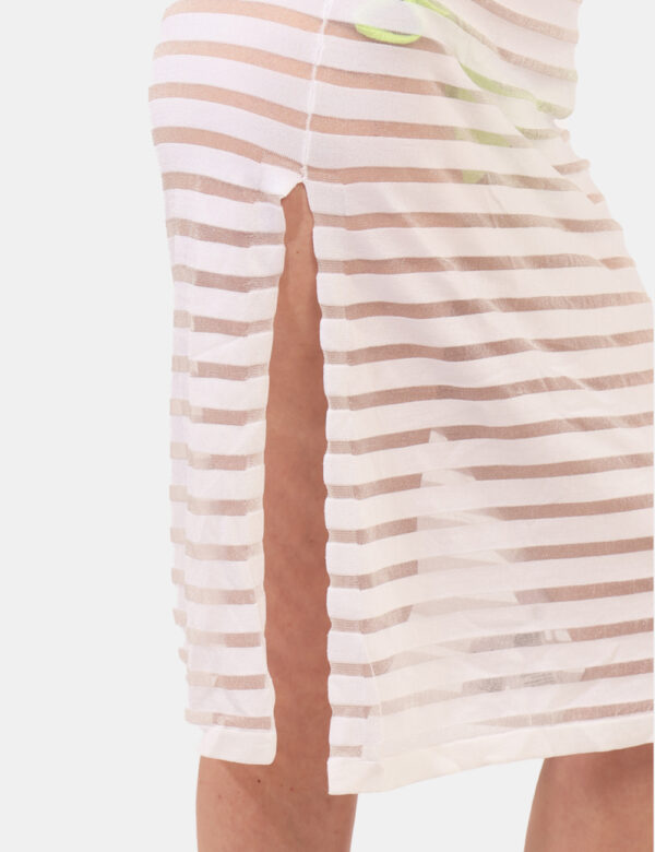 Copricostume Calvin Klein Bianco - Copricostume leggero, lungo, semitrasparente ed in total bianco. Presenti spalline strett