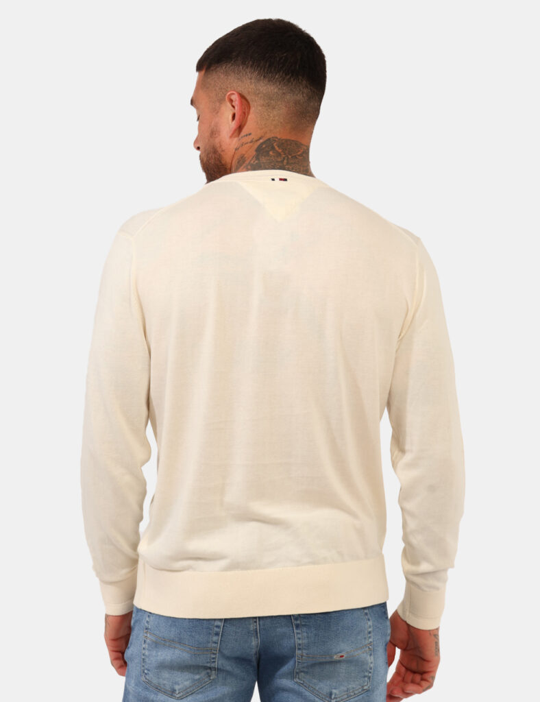Outlet maglione uomo scontato - Maglia Tommy Hilfiger Panna