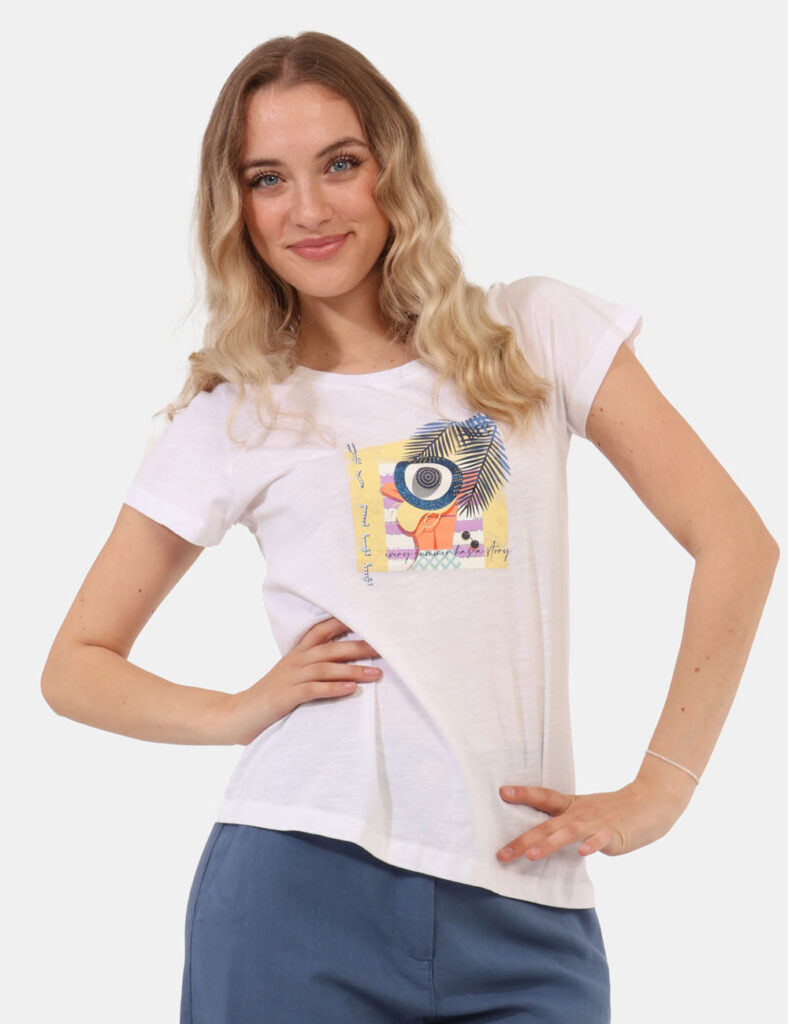 T-shirt Yes Zee Bianco