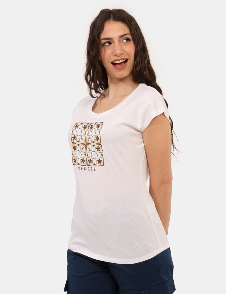 T-shirt Yes Zee Bianco