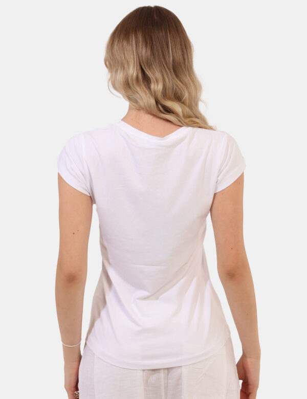 T-shirt Yes Zee Bianco - T-shirt classica su base bianca con stampa floreale coordinata e arricchita da glitter. La vestibil