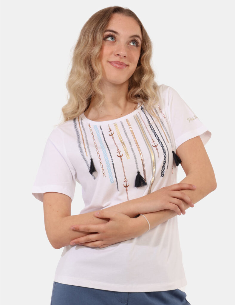 T-shirt Yes Zee Bianco