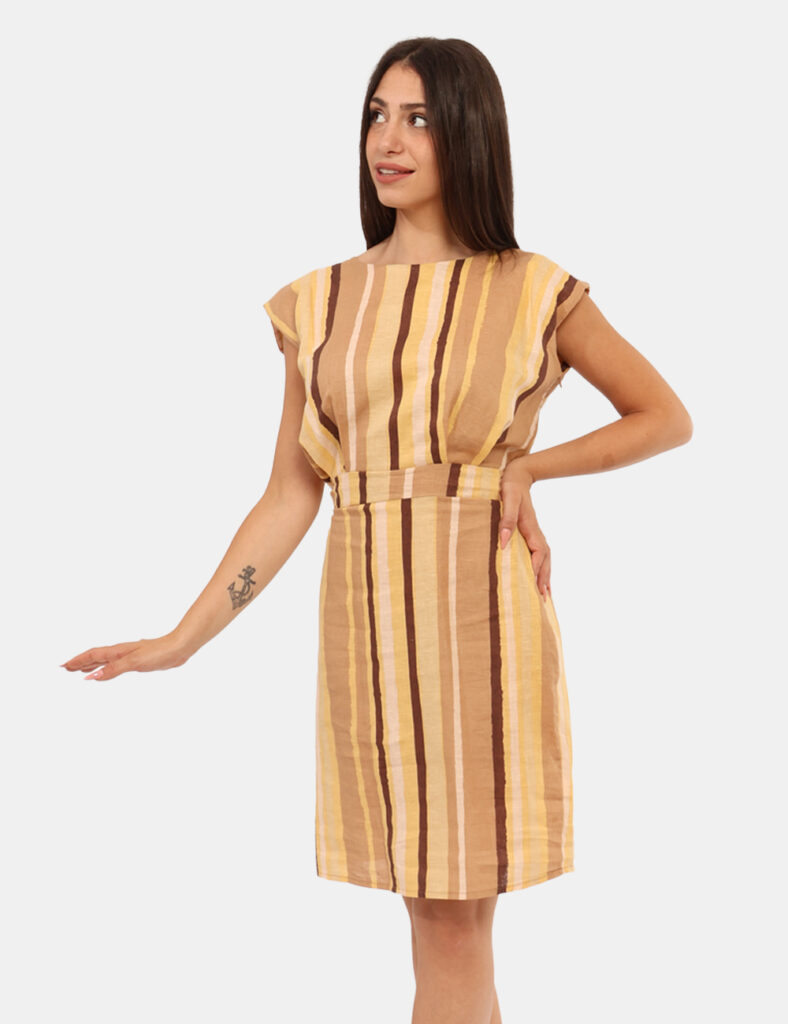 Abito da donna scontato - Vestito Yes Zee Beige