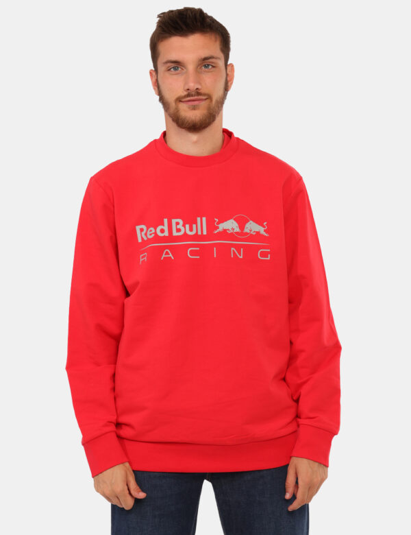 Felpa Red Bull Rosso - Felpa classica su base rossa con stampa frontale logo brand bianco. La vestibilità è morbida e regola