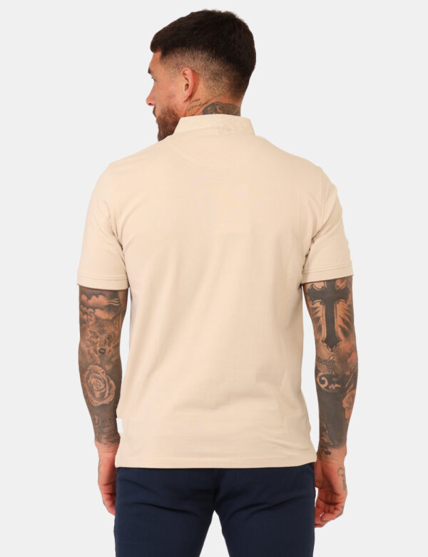 Polo Yes Zee Beige - Polo classica in total beige con dettagli marroni e logo brand ricamato in tono su tono. La vestibilità