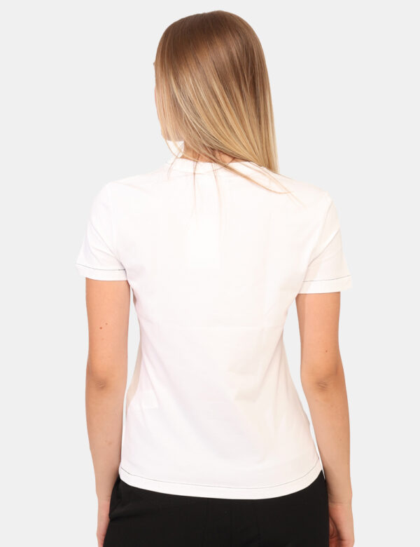 T-shirt Desigual Bianco - T-shirt classica su base bianca con stampa cuore nero/marrone. La vestibilità è morbida e regolare