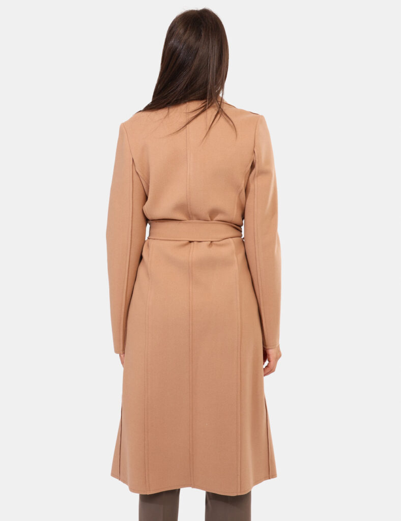 Abbigliamento donna scontato - Cappotto Materica Marrone