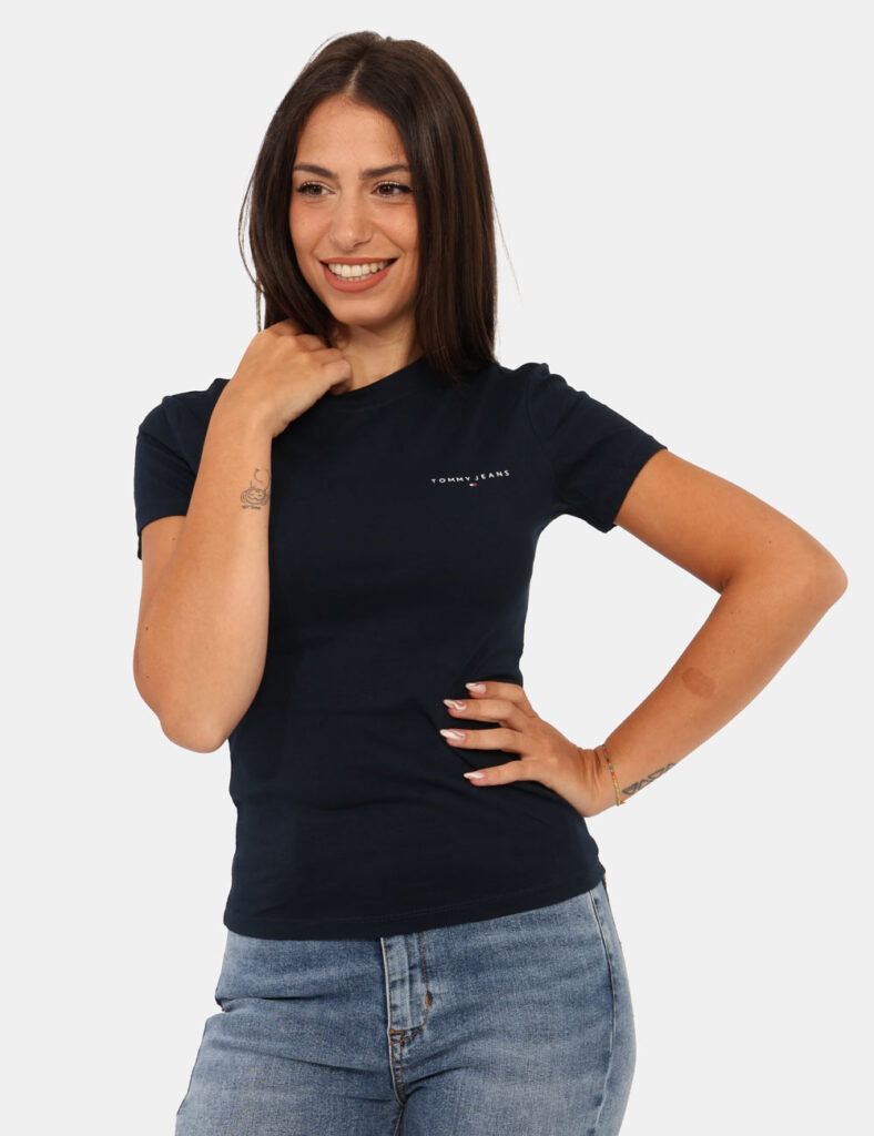 Abbigliamento donna scontato - T-shirt Tommy Hilfiger Blu