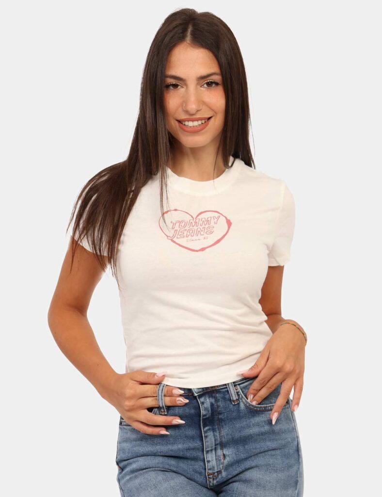 Abbigliamento donna scontato - T-shirt Tommy Hilfiger Rosso