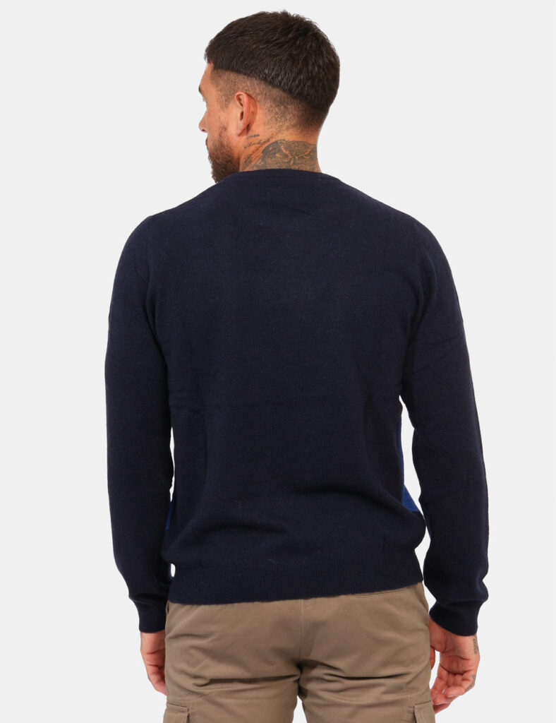 Maglione girocollo da uomo scontato - Maglione Fred Mello Blu