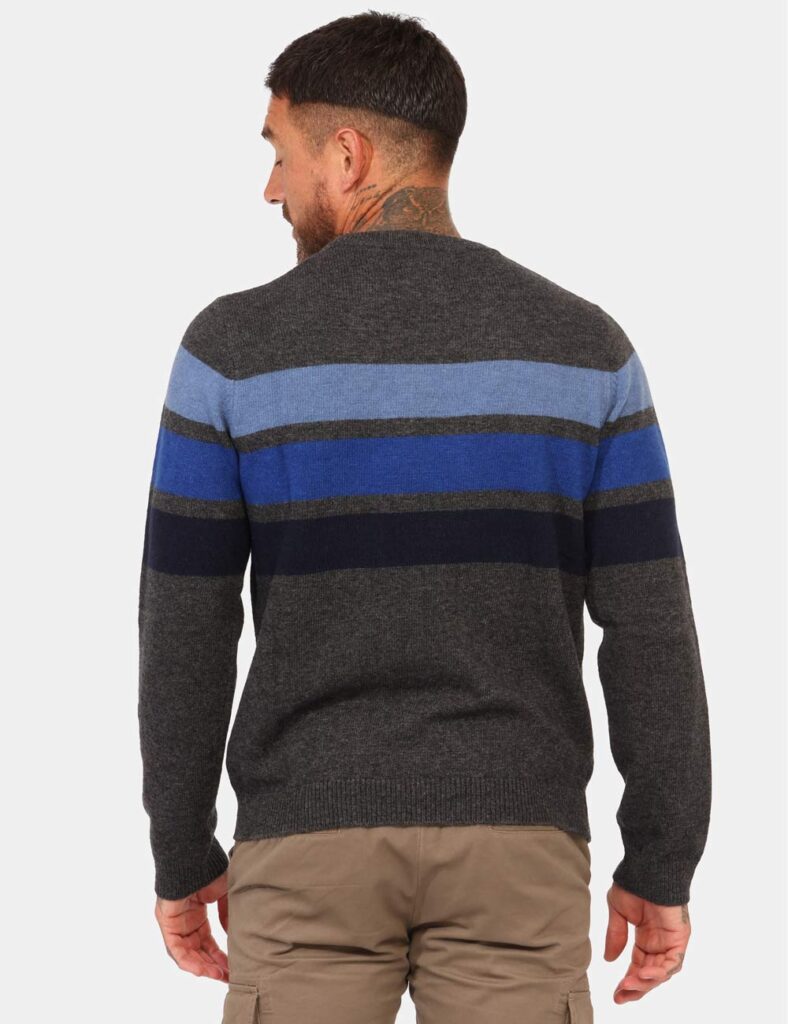 Maglione girocollo da uomo scontato - Maglione Fred Mello Grigio