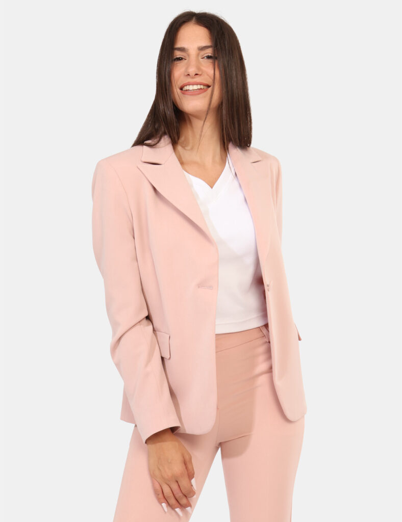 Abbigliamento donna scontato - Blazer Materica Rosa