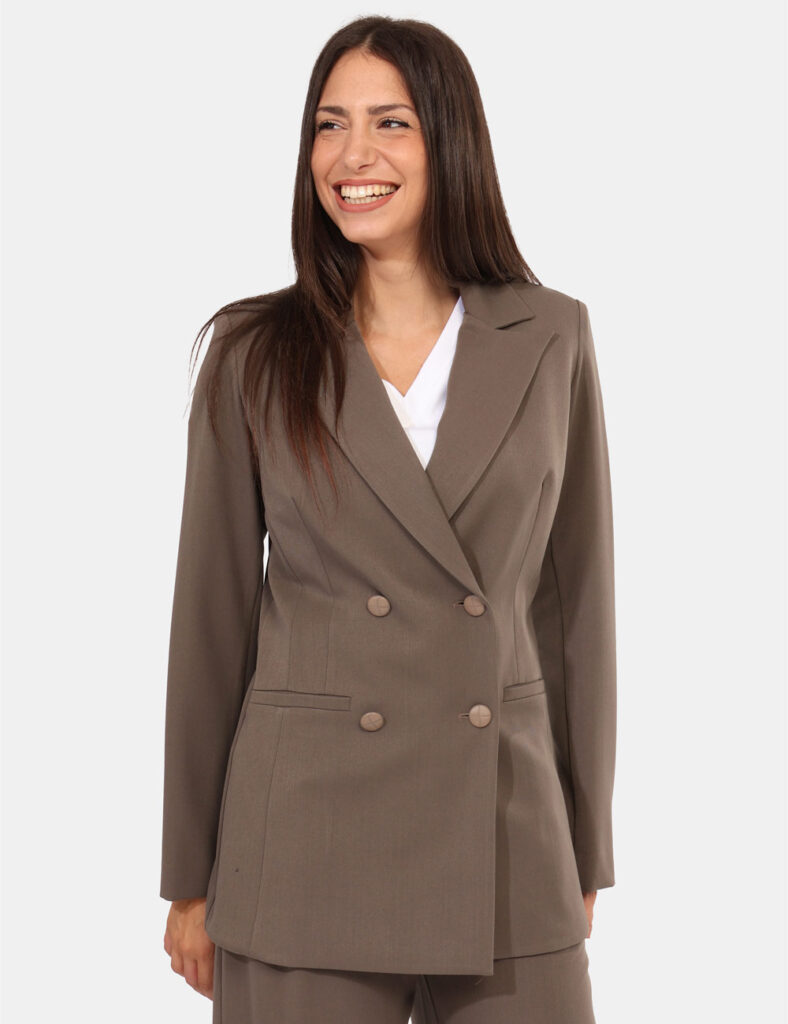 Abbigliamento donna scontato - Blazer Materica Grigio