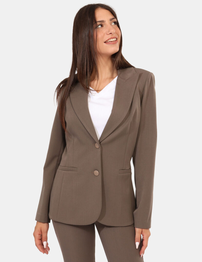 Abbigliamento donna scontato - Blazer Materica Grigio