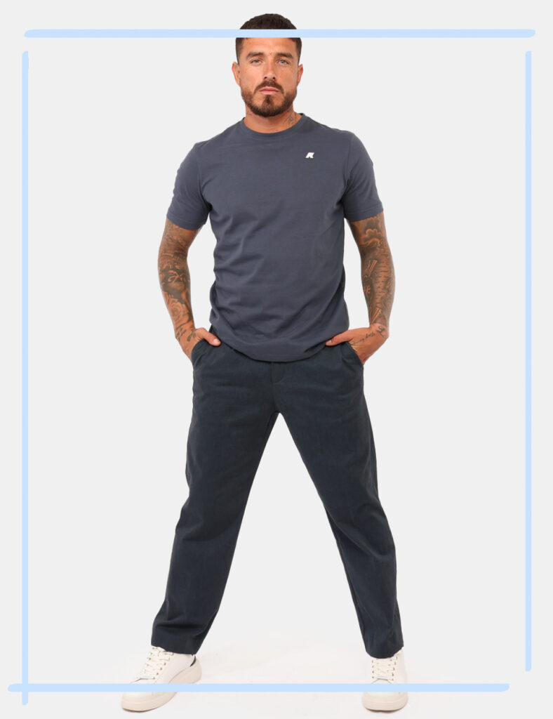 Pantalone K-Way Blu Taglia 48