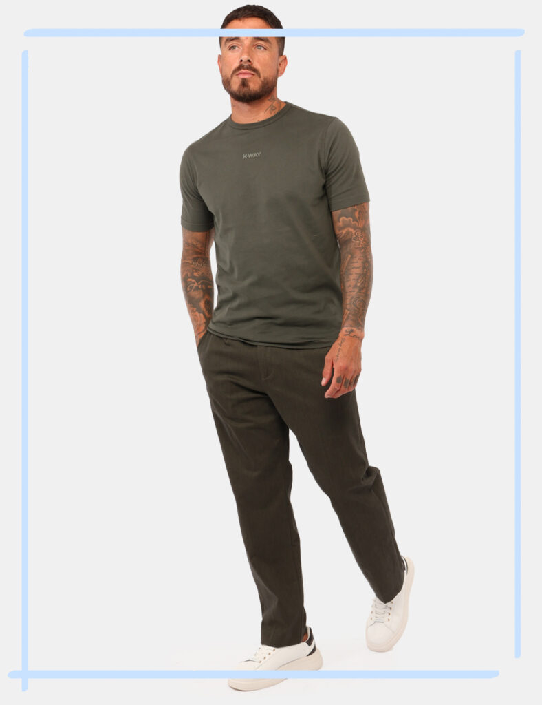 Pantaloni K-Way Verde Taglia 48