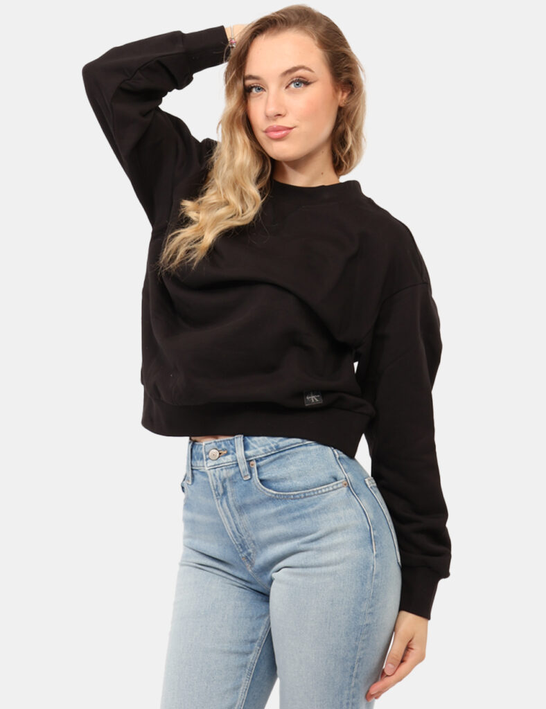 Abbigliamento donna scontato - Felpa Calvin Klein Nero