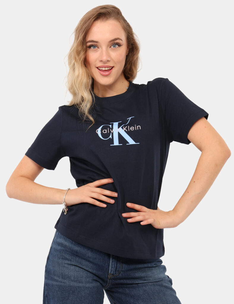 Abbigliamento donna scontato - T-shirt Calvin Klein Blu