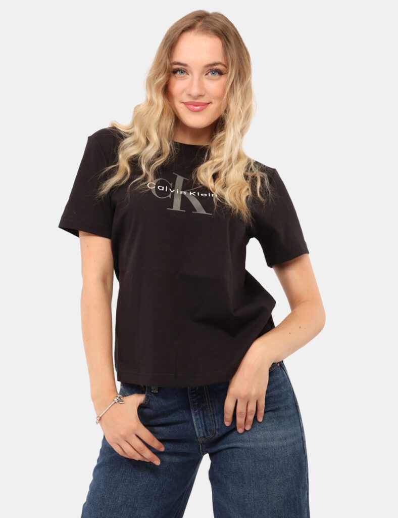 Abbigliamento donna scontato - T-shirt Calvin Klein Nero