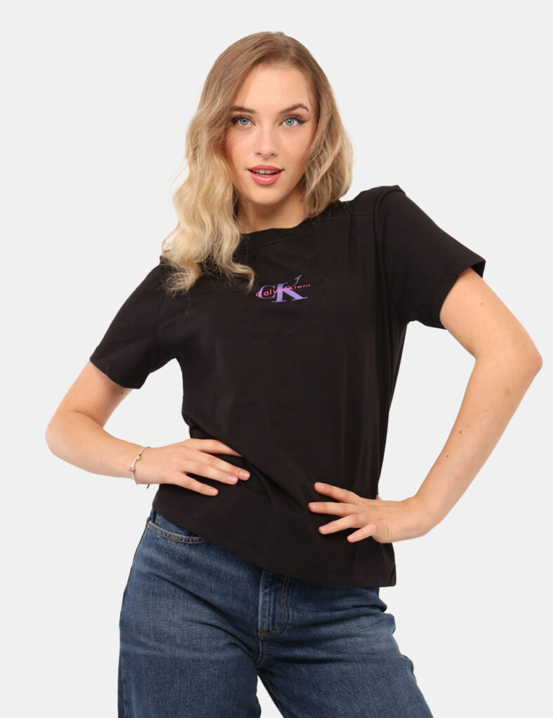 Abbigliamento donna scontato - T-shirt Calvin Klein Nero