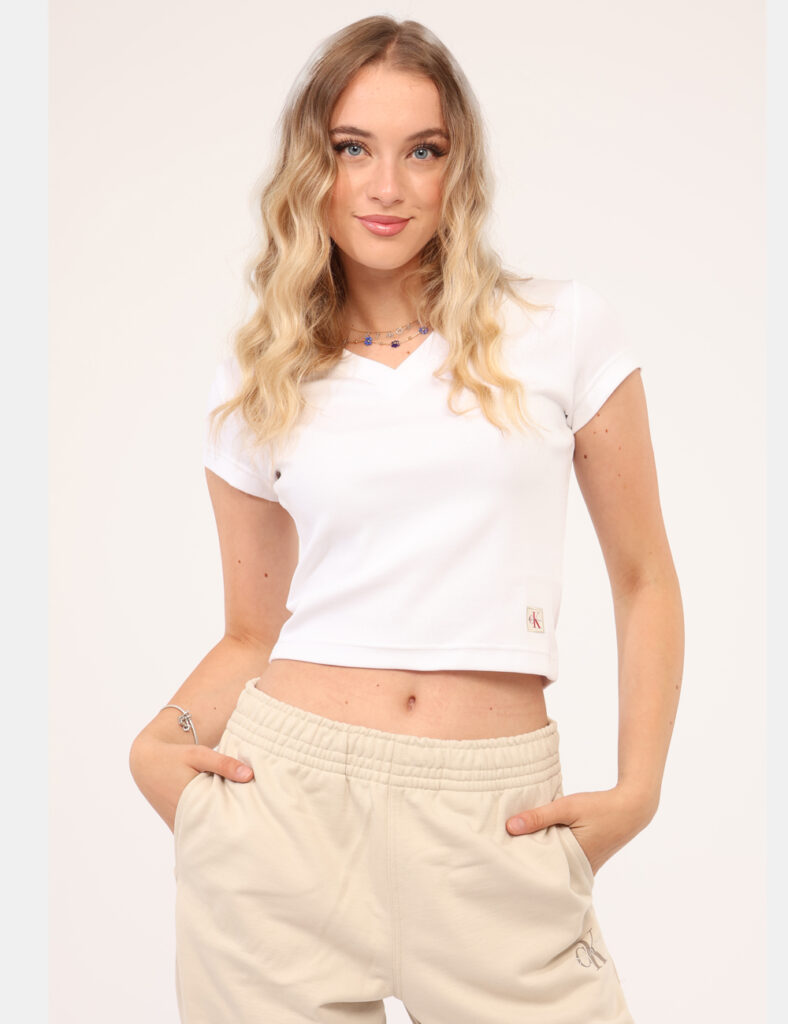 Abbigliamento donna scontato - T-shirt Calvin Klein Bianco