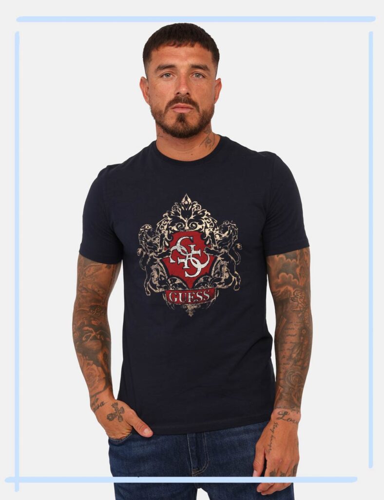 T-shirt Guess Blu Taglia L