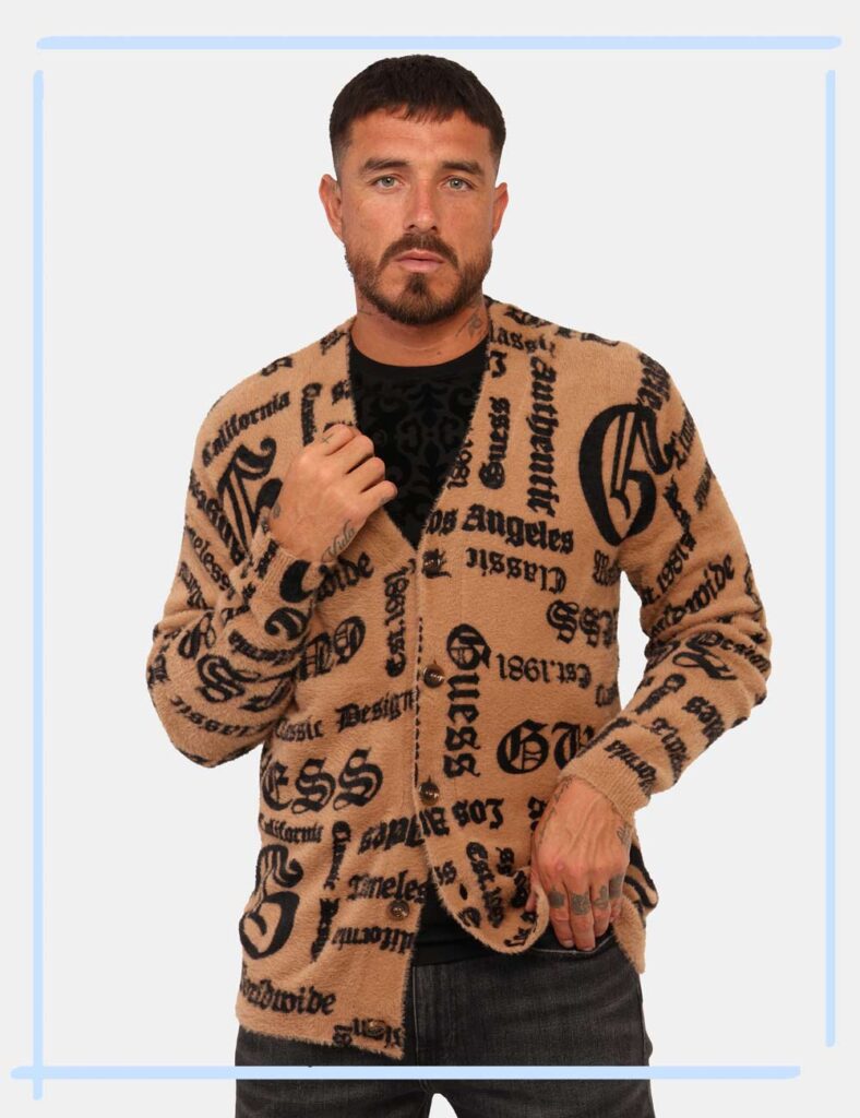 Cardigan Guess Marrone Taglia L