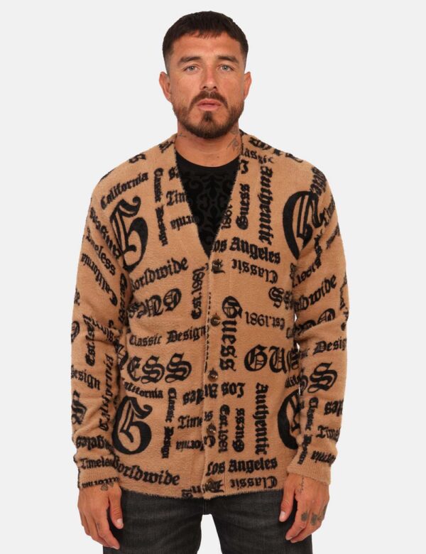 Cardigan Guess Marrone Taglia L - L’articolo appartiene al campionario esclusivo di stagione: pezzo unico.Cod. art. M4BR28Z3