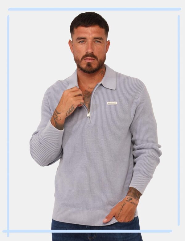 Maglione Guess Azzurro Taglia L - L’articolo appartiene al campionario esclusivo di stagione: pezzo unico.Cod. art. M5BR05Z3