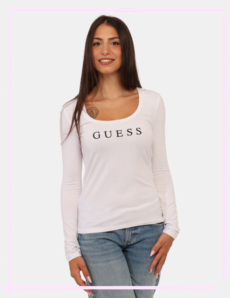 Abbigliamento donna scontato - T-shirt Guess Bianco Taglia S