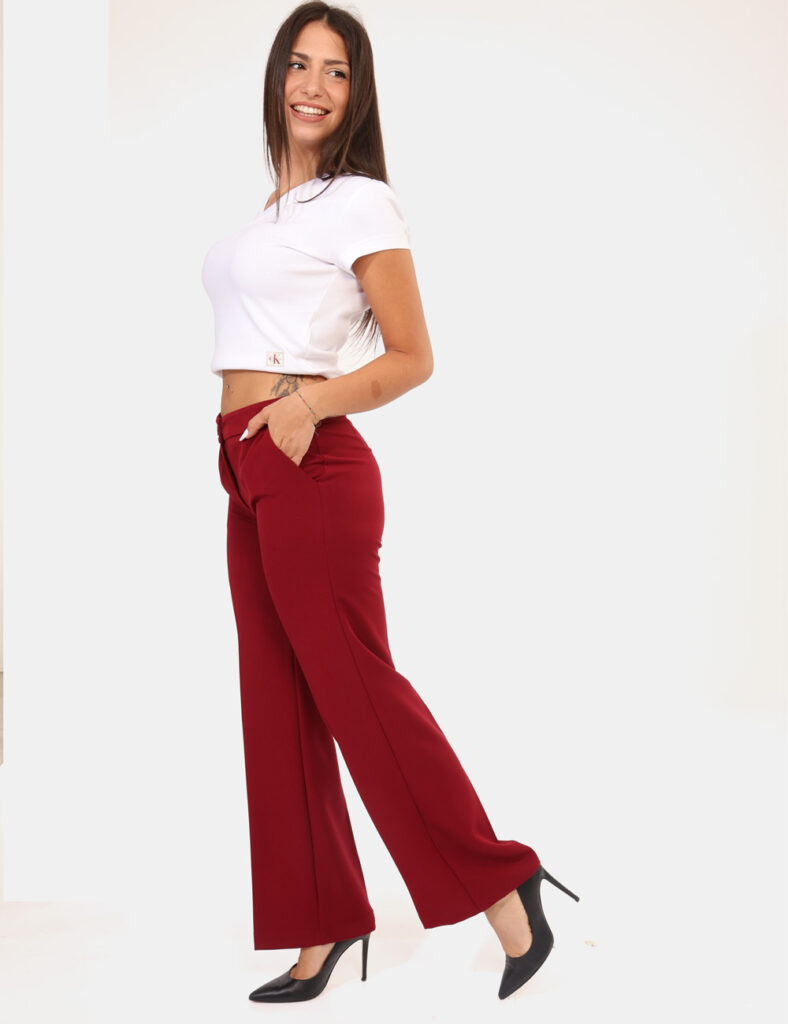 Abbigliamento donna scontato - Pantaloni Materica Bordeaux