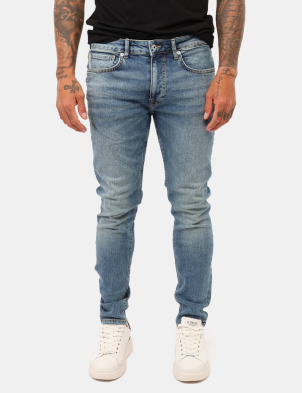Jeans Pepe Jeans Jeans - Jeans classico, in total blu denim slavato con tasche sagomate e tasche a toppa sul retro. La vesti