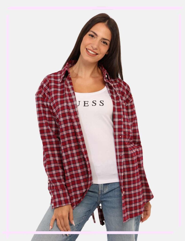 Camicia Guess Bordeaux Taglia L