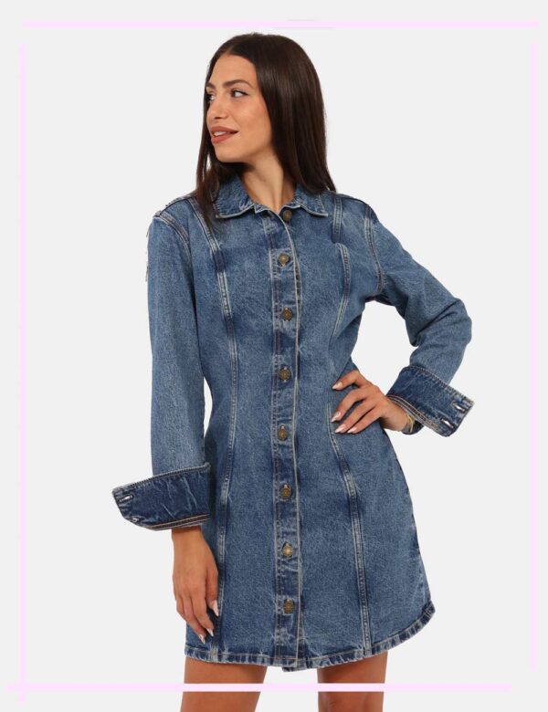 Vestito Guess Blu Taglia S - L’articolo appartiene al campionario esclusivo di stagione: pezzo unico.Cod. art. W5BK48D5M48 P