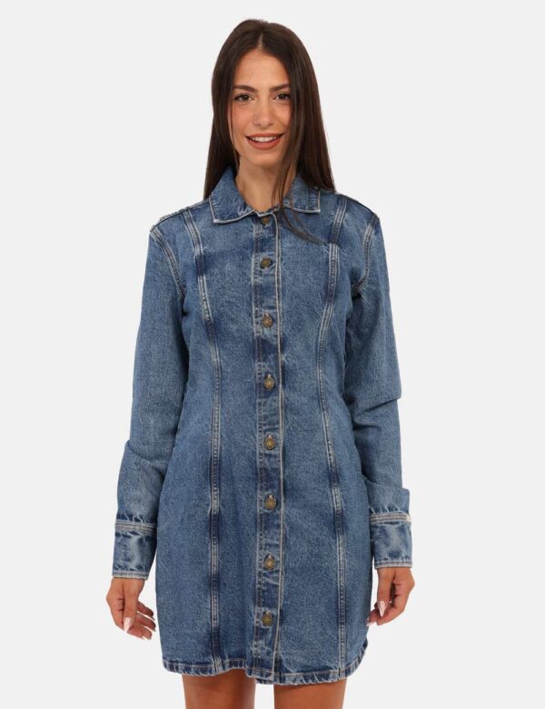 Vestito Guess Blu Taglia S - L’articolo appartiene al campionario esclusivo di stagione: pezzo unico.Cod. art. W5BK48D5M48 P