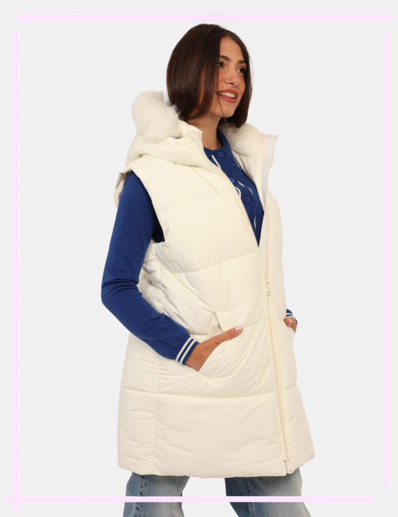 Piumino donna scontato - Piumino Guess Panna Taglia S