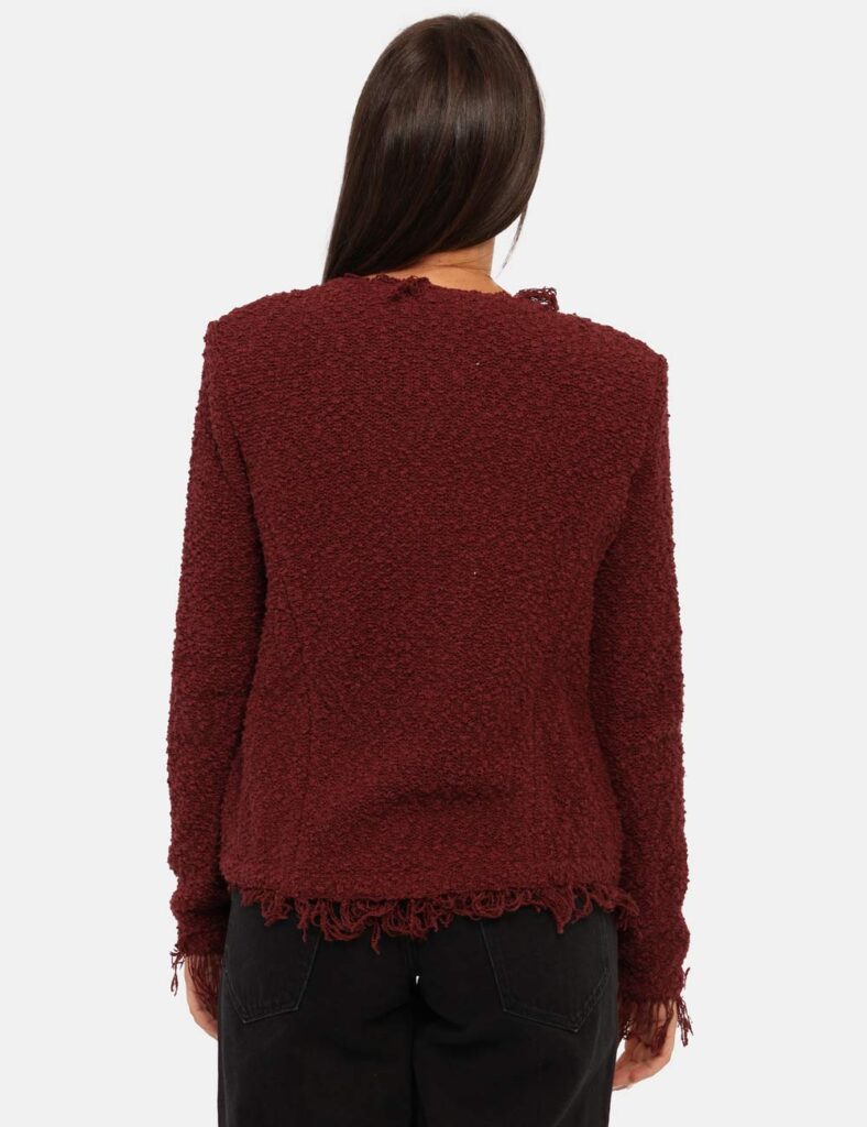 Cardigan Guess Bordeaux Taglia S - L’articolo appartiene al campionario esclusivo di stagione: pezzo unico.Cod. art. W5BR73Z