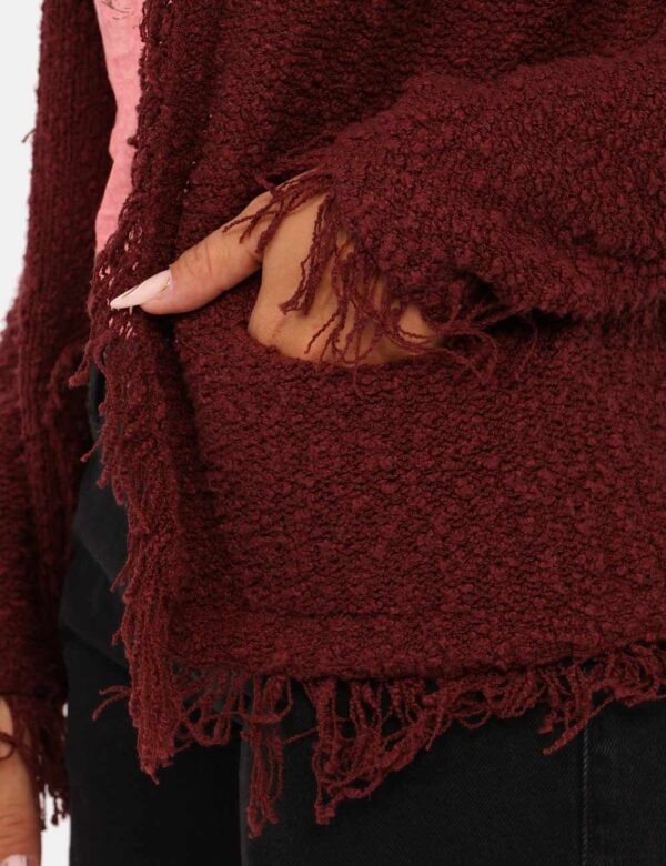 Cardigan Guess Bordeaux Taglia S - L’articolo appartiene al campionario esclusivo di stagione: pezzo unico.Cod. art. W5BR73Z