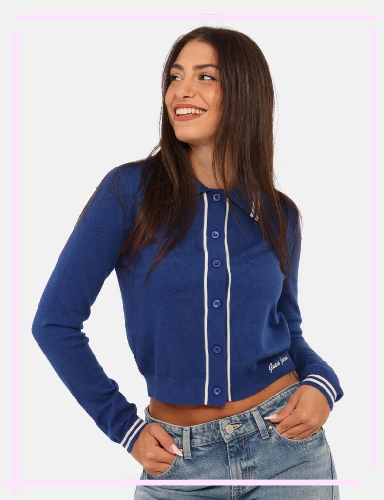 Maglia scontata - Maglione Guess Blu Taglia S