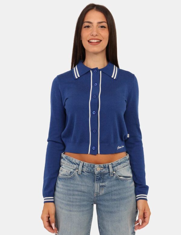 Maglione Guess Blu Taglia S - L’articolo appartiene al campionario esclusivo di stagione: pezzo unico.Cod. art. W5YR32Z3HO2