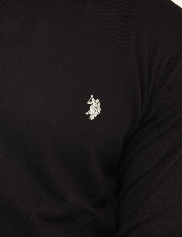 Maglione U.S. Polo Assn. Nero - Maglione modello dolcevita, in misto cotone - cachemire, in total nero con logo brand ricama
