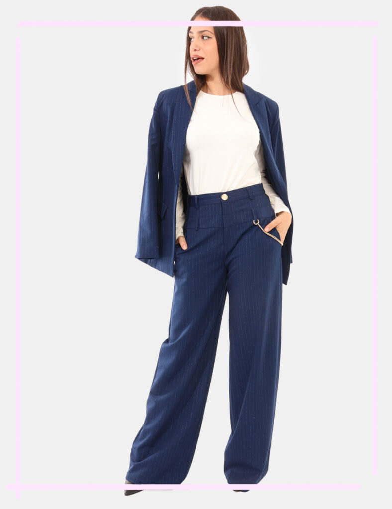 Pantalone Denny Rose Blu Taglia 42