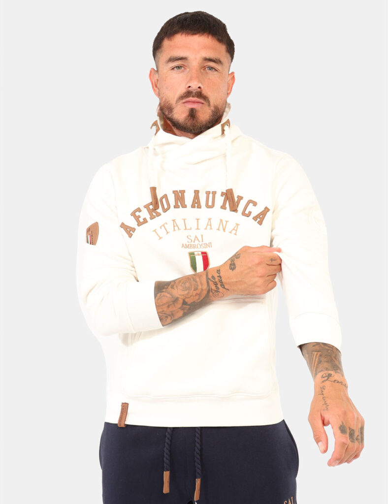 Felpa Aeronautica Italiana Bianco