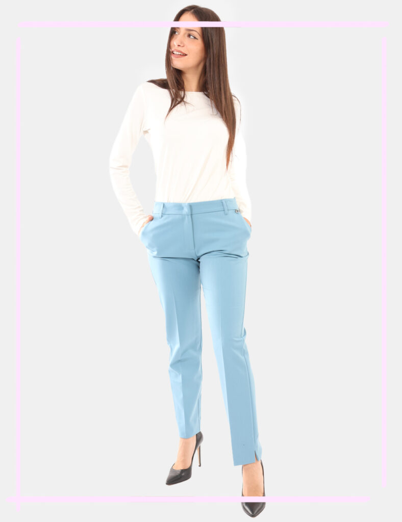 Pantalone Denny Rose Azzurro Taglia 42